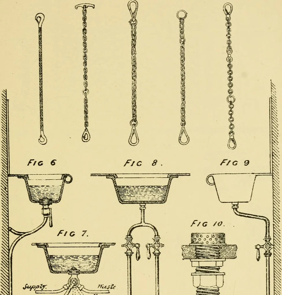 An illustration from Stable building and stable fitting : a handbook for the use of architects, builders, and horse owners, 1891, leaf 170