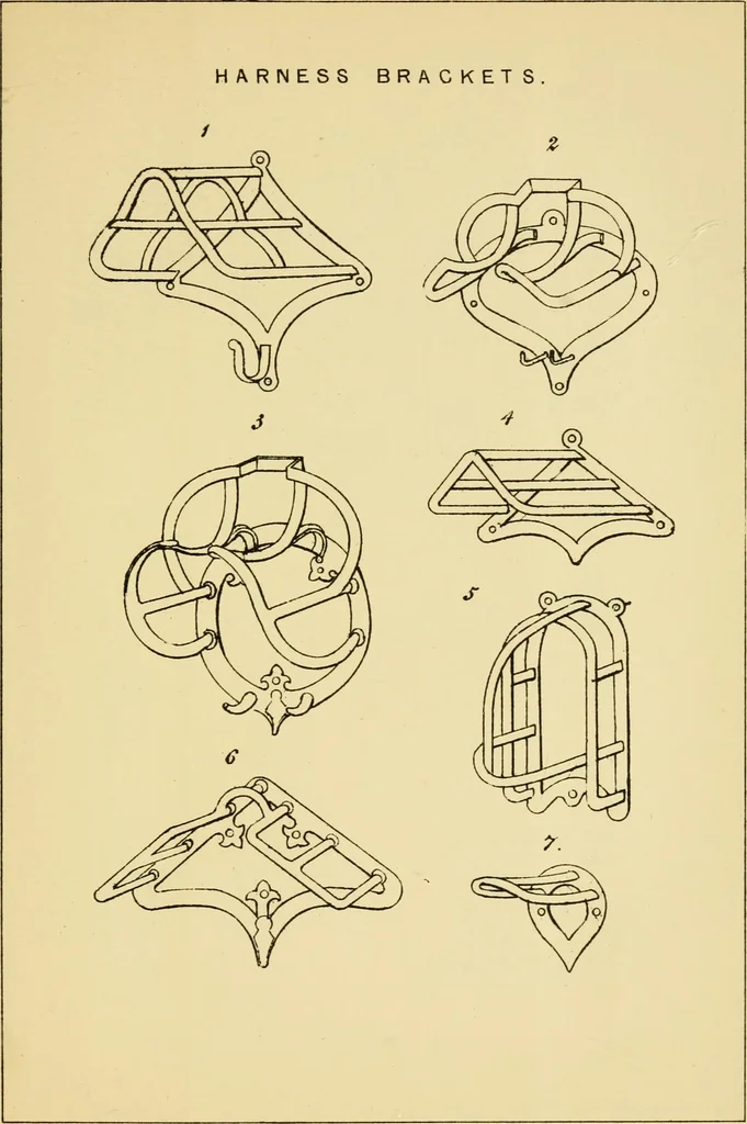 An illustration from Stable building and stable fitting : a handbook for the use of architects, builders, and horse owners, 1891, leaf 182