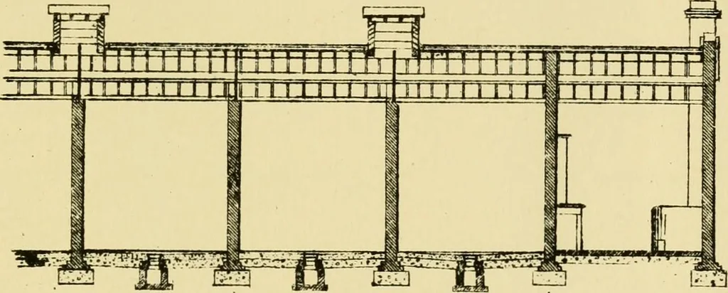 An illustration from Stable building and stable fitting : a handbook for the use of architects, builders, and horse owners, 1891, leaf 196
