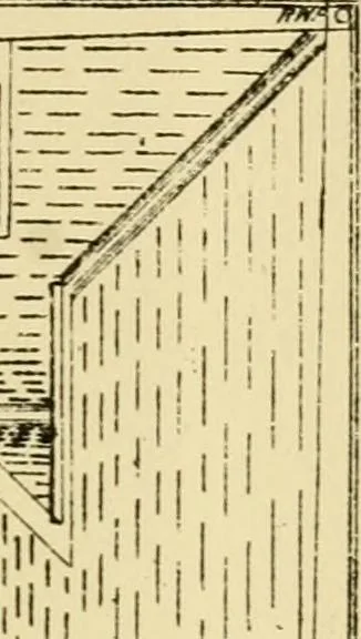 An illustration from Stable building and stable fitting : a handbook for the use of architects, builders, and horse owners, 1891, leaf 198