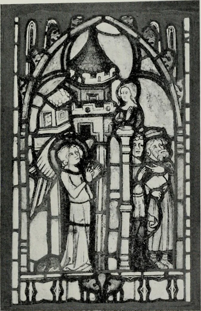 An illustration from Stained glass; a handbook on the art of stained and painted glass, its origin and development from the time of Charlemagne to its decadence (850-1650 A. D.), 1922, leaf 102