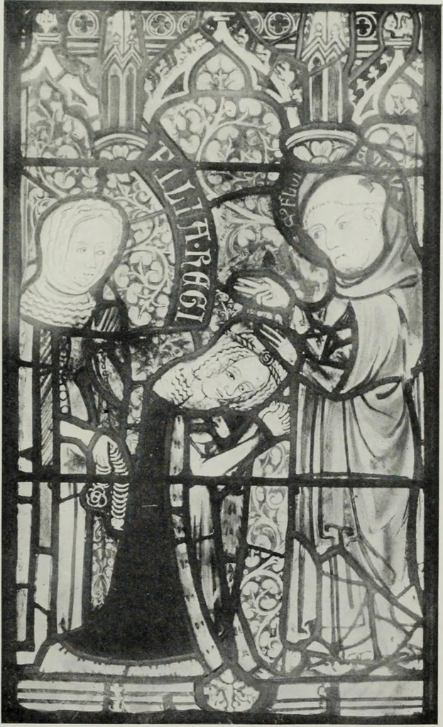 An illustration from Stained glass; a handbook on the art of stained and painted glass, its origin and development from the time of Charlemagne to its decadence (850-1650 A. D.), 1922, leaf 128