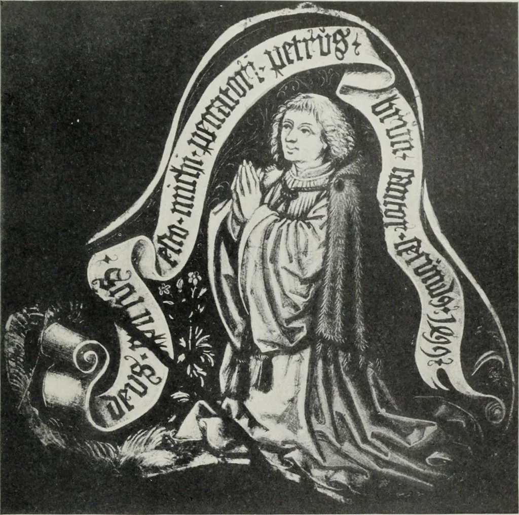 An illustration from Stained glass; a handbook on the art of stained and painted glass, its origin and development from the time of Charlemagne to its decadence (850-1650 A. D.), 1922, leaf 148