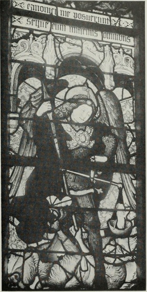 An illustration from Stained glass; a handbook on the art of stained and painted glass, its origin and development from the time of Charlemagne to its decadence (850-1650 A. D.), 1922, leaf 166