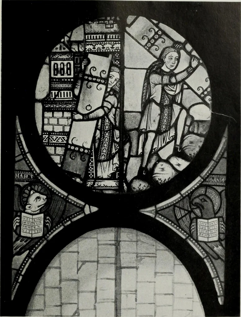 An illustration from Stained glass; a handbook on the art of stained and painted glass, its origin and development from the time of Charlemagne to its decadence (850-1650 A. D.), 1922, leaf 34