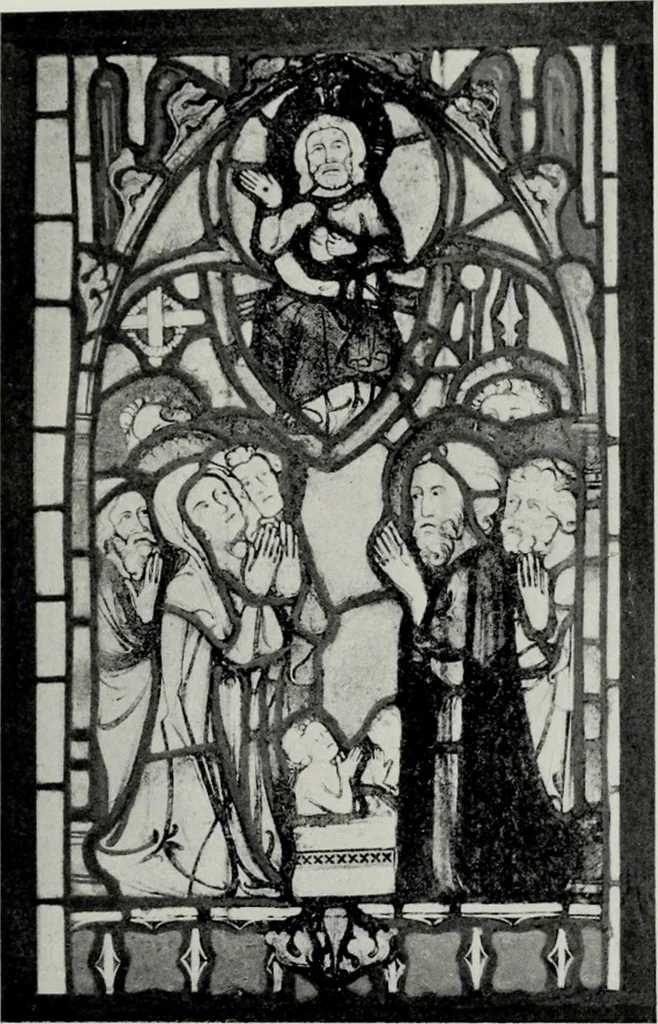 An illustration from Stained glass; a handbook on the art of stained and painted glass, its origin and development from the time of Charlemagne to its decadence (850-1650 A. D.), 1922, leaf 90