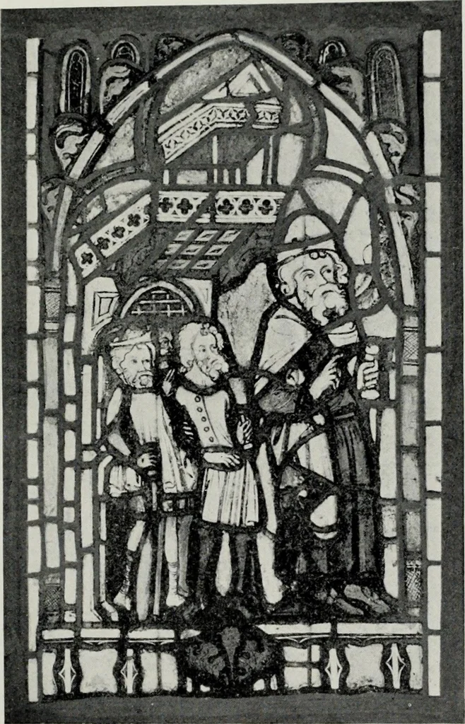 An illustration from Stained glass; a handbook on the art of stained and painted glass, its origin and development from the time of Charlemagne to its decadence (850-1650 A. D.), 1922, leaf 96