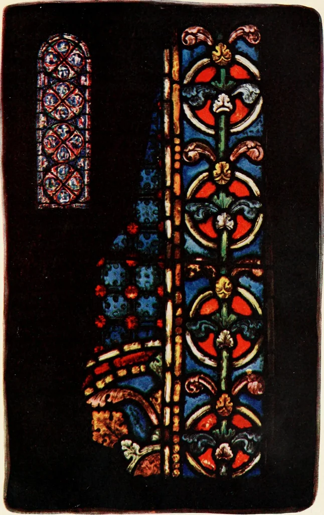An illustration from Stained glass of the middle ages in England & France, 1913, leaf 100