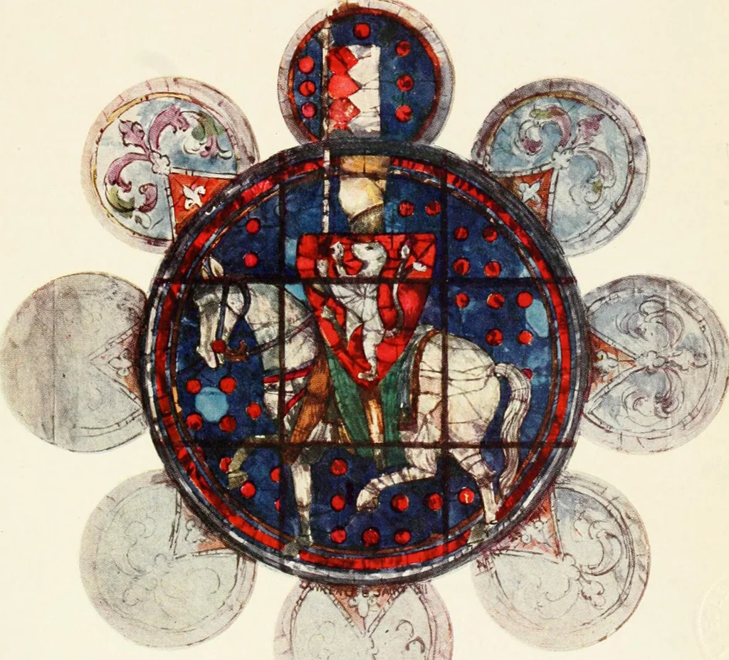 An illustration from Stained glass of the middle ages in England & France, 1913, leaf 140