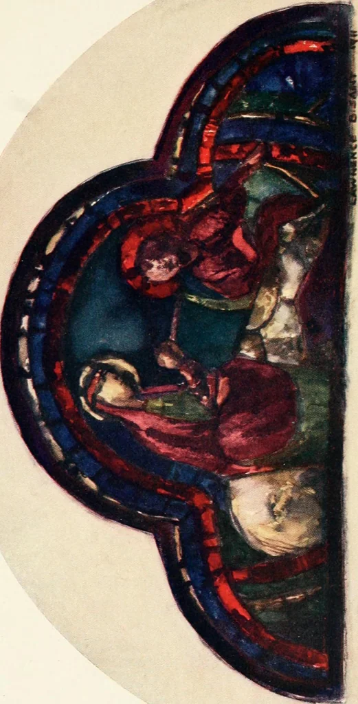 An illustration from Stained glass of the middle ages in England & France, 1913, leaf 148