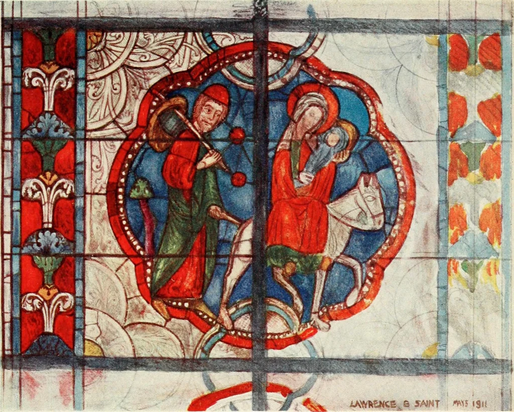 An illustration from Stained glass of the middle ages in England & France, 1913, leaf 168