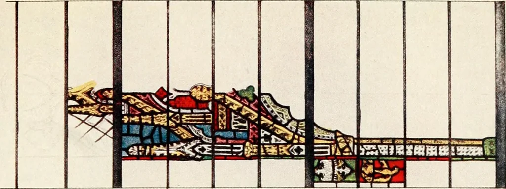 An illustration from Stained glass of the middle ages in England & France, 1913, leaf 184
