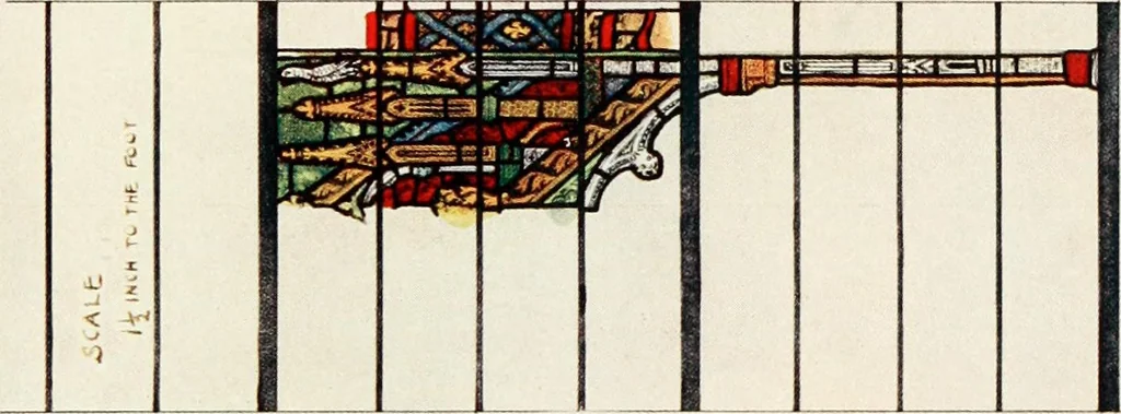 An illustration from Stained glass of the middle ages in England & France, 1913, leaf 184