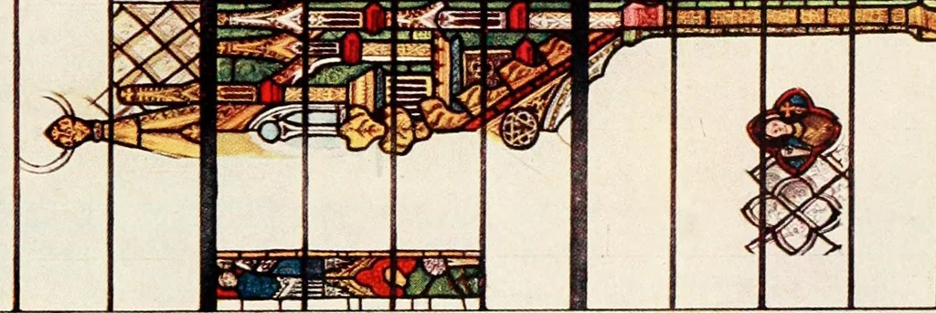 An illustration from Stained glass of the middle ages in England & France, 1913, leaf 184