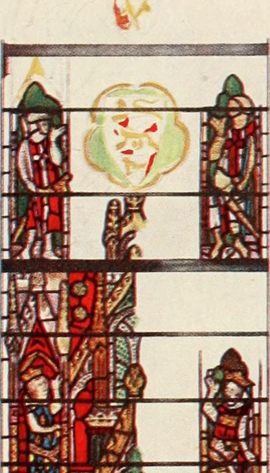 An illustration from Stained glass of the middle ages in England & France, 1913, leaf 196