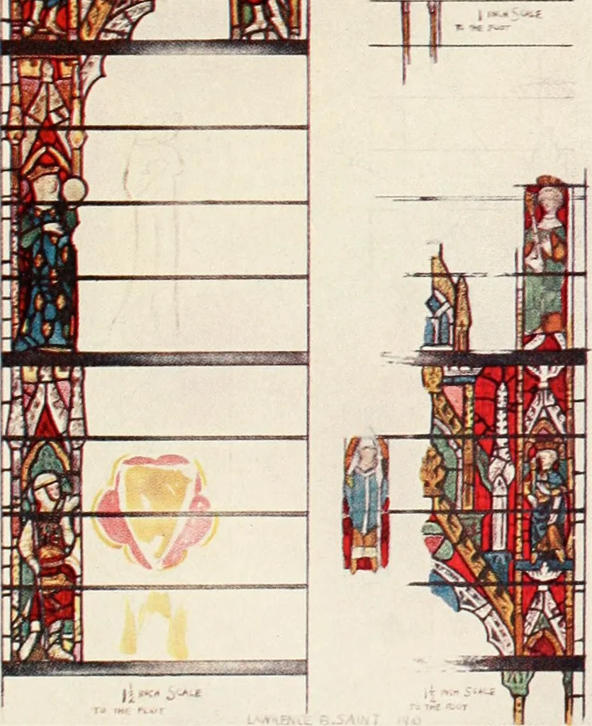 An illustration from Stained glass of the middle ages in England & France, 1913, leaf 196