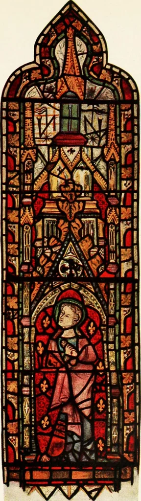 An illustration from Stained glass of the middle ages in England & France, 1913, leaf 232