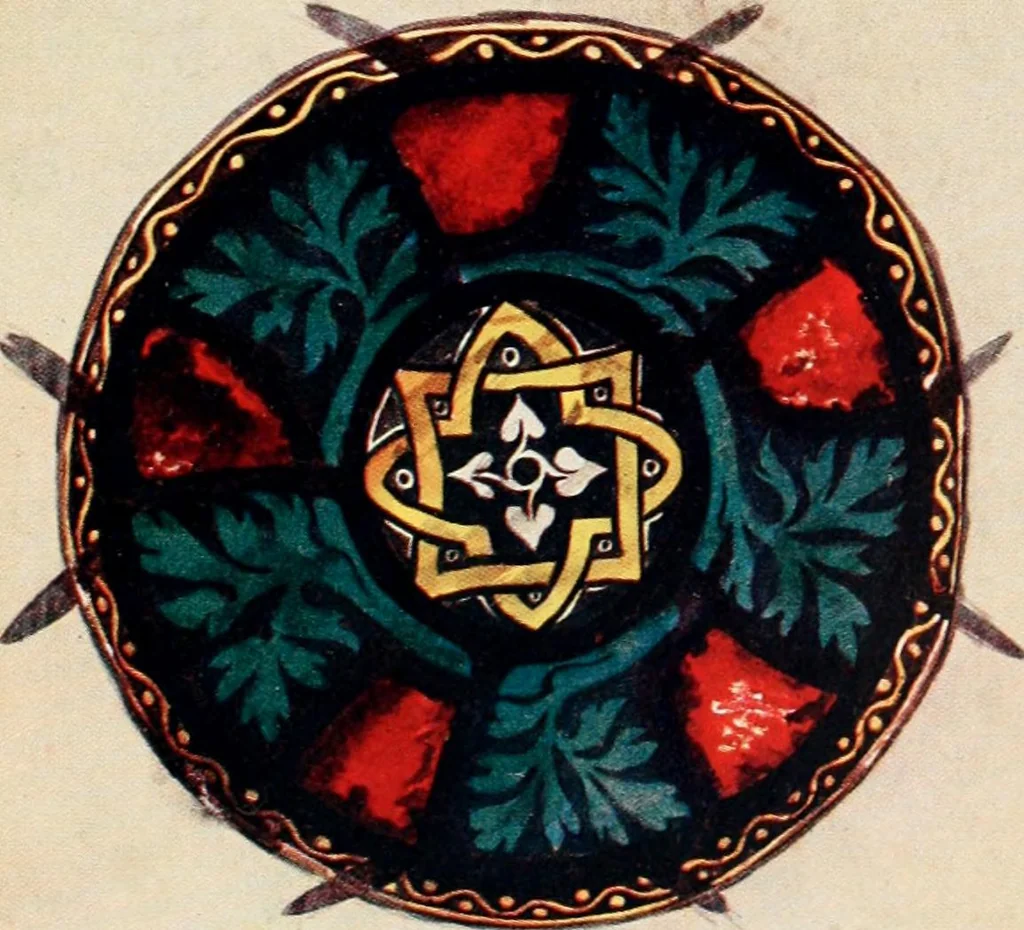 An illustration from Stained glass of the middle ages in England & France, 1913, leaf 274