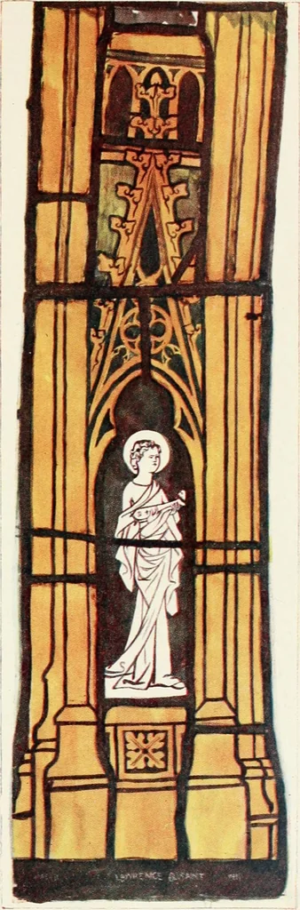 An illustration from Stained glass of the middle ages in England & France, 1913, leaf 302