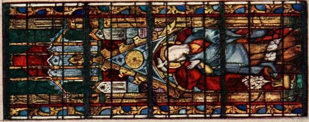 An illustration from Stained glass of the middle ages in England & France, 1913, leaf 310