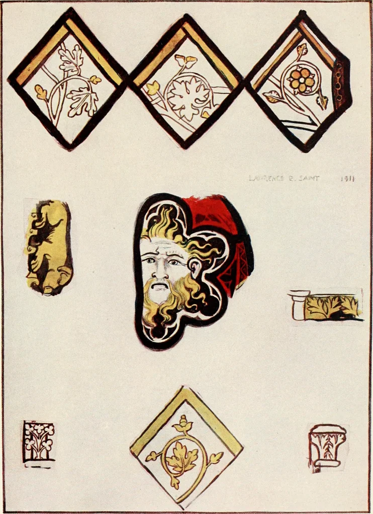 An illustration from Stained glass of the middle ages in England & France, 1913, leaf 330