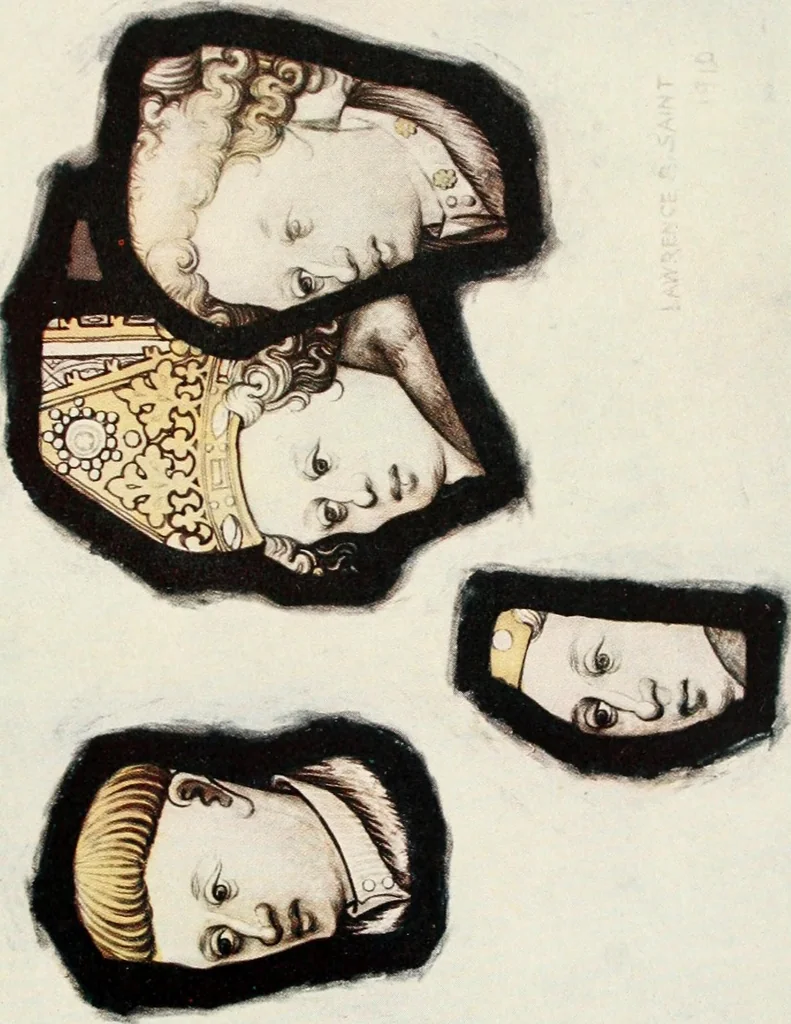 An illustration from Stained glass of the middle ages in England & France, 1913, leaf 402