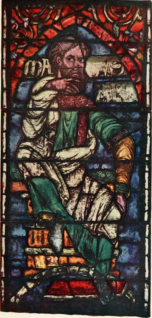 An illustration from Stained glass of the middle ages in England & France, 1913, leaf 48