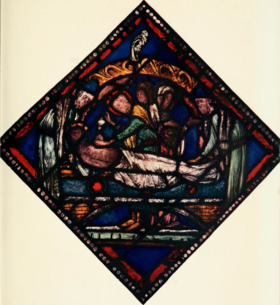 An illustration from Stained glass of the middle ages in England & France, 1913, leaf 72