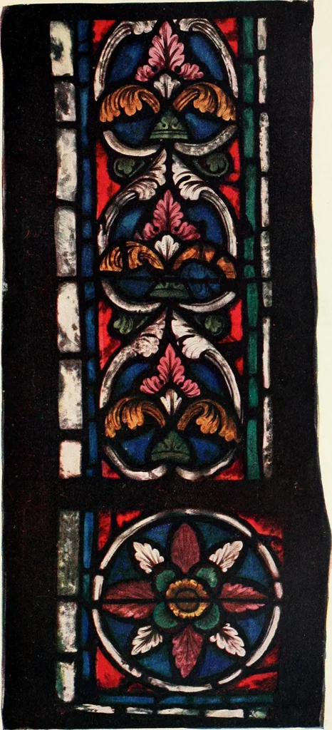 An illustration from Stained glass of the middle ages in England & France, 1913, leaf 92