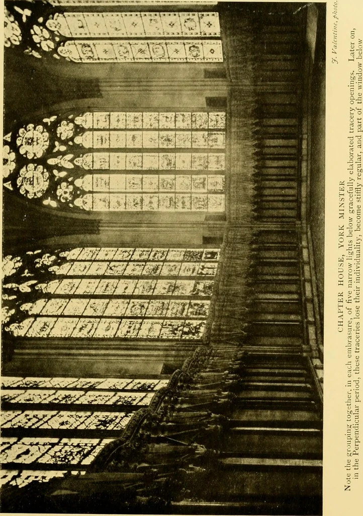 An illustration from Stained glass tours in England, 1909, leaf 112