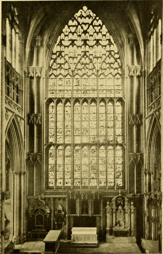 An illustration from Stained glass tours in England, 1909, leaf 238