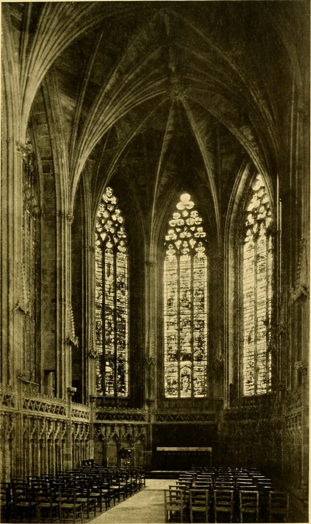 An illustration from Stained glass tours in England, 1909, leaf 290