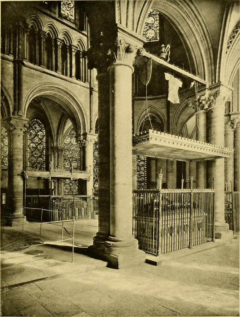 An illustration from Stained glass tours in England, 1909, leaf 62