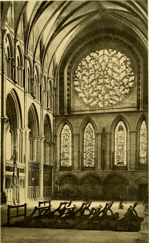 An illustration from Stained glass tours in England, 1909, leaf 84