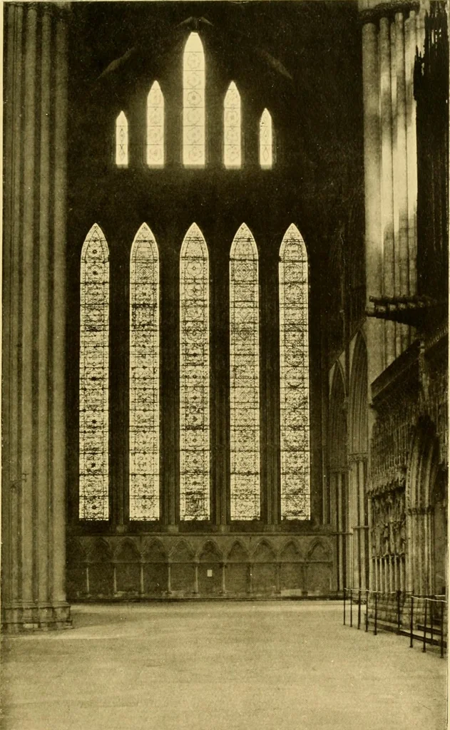 An illustration from Stained glass tours in England, 1909, leaf 92