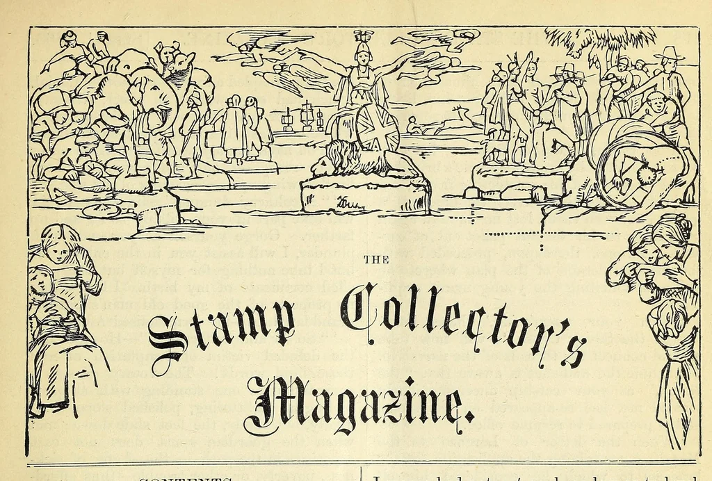 An illustration from Stamp-collector's magazine, 1863, leaf 133