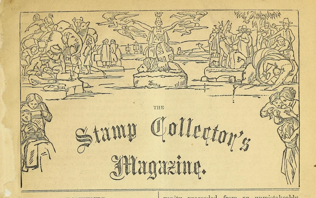 An illustration from Stamp-collector's magazine, 1863, leaf 15