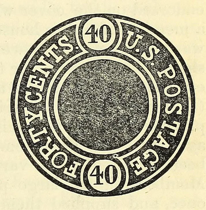 An illustration from Stamp-collector's magazine, 1863, leaf 87