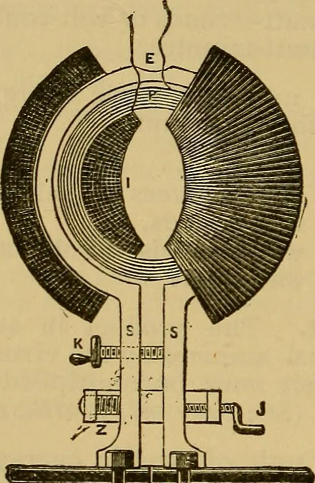 An illustration from The standard electrical dictionary : a popular encyclopaedia of words and terms used in the practice of electrical engineering, 1898, leaf 579