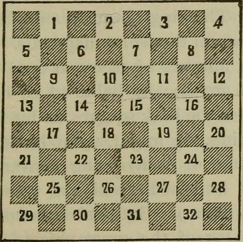 An illustration from The standard Hoyle; a complete guide and reliable authority upon all games of chance or skill now played in the United States whether of native or foreign introduction, 1904, leaf 456