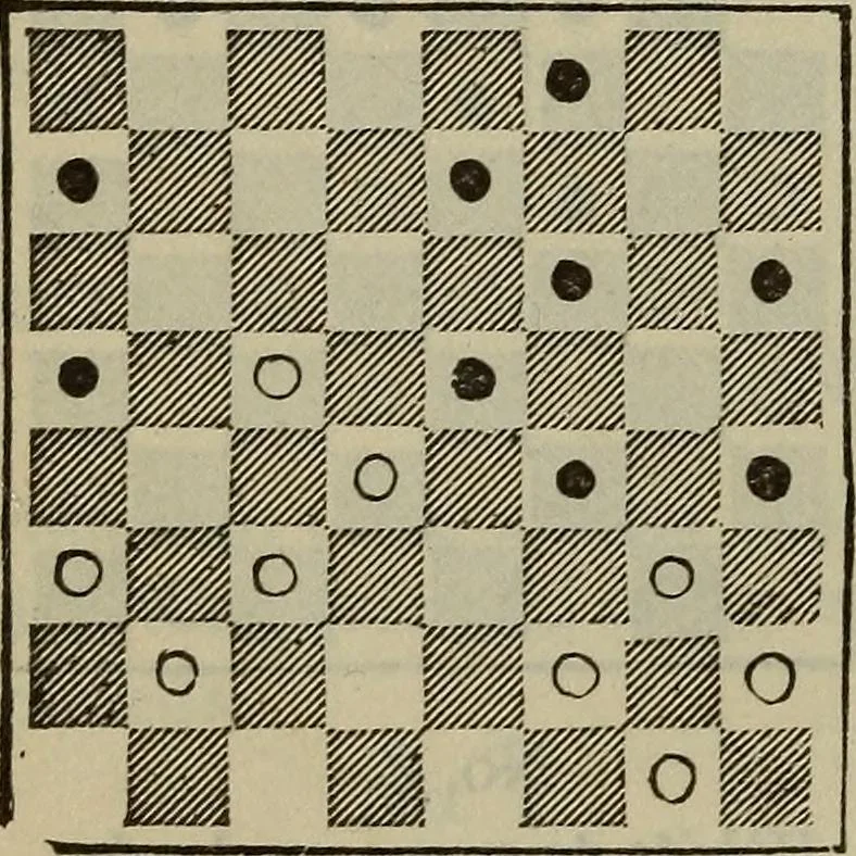 An illustration from The standard Hoyle; a complete guide and reliable authority upon all games of chance or skill now played in the United States whether of native or foreign introduction, 1904, leaf 465