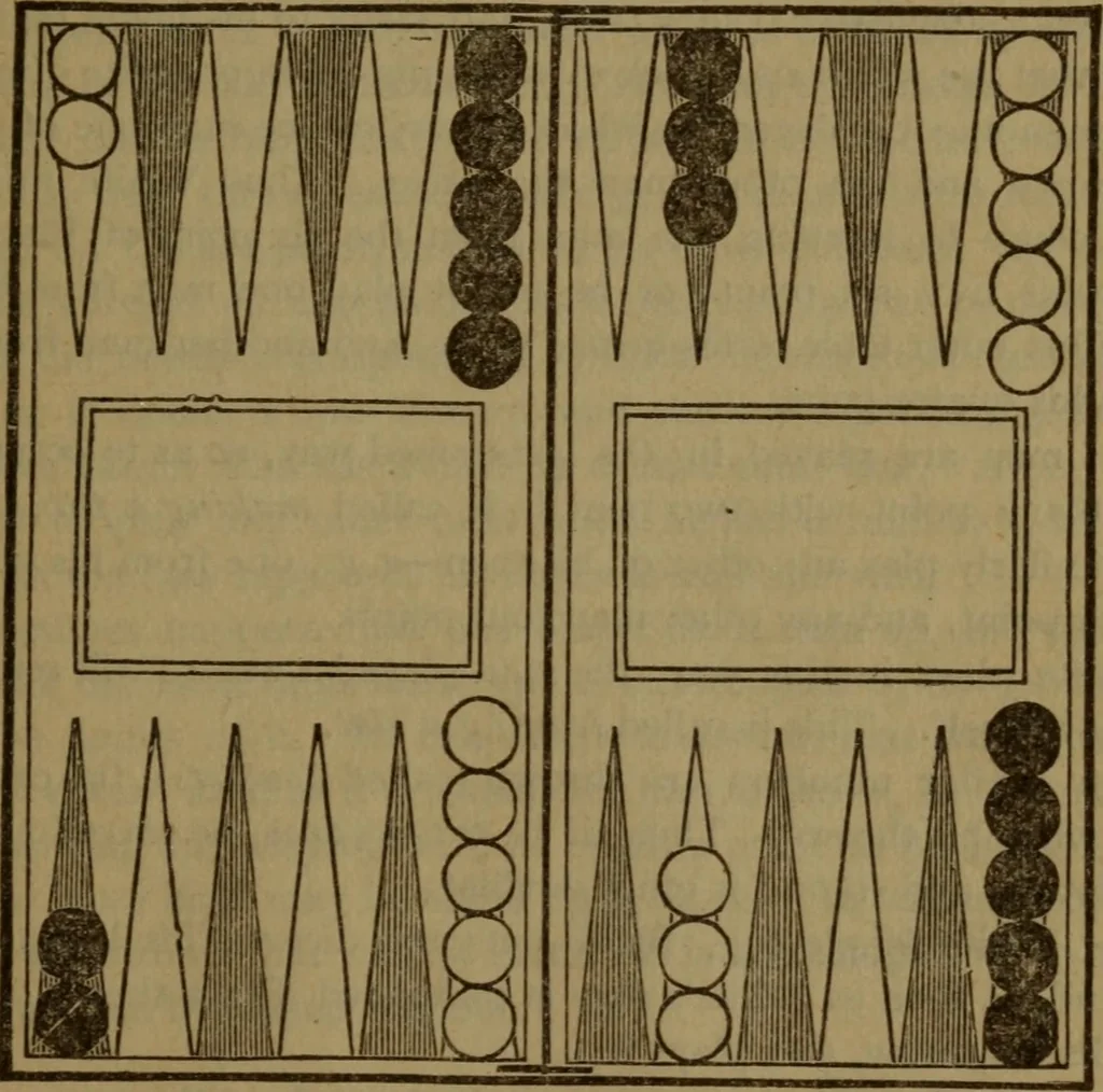 An illustration from The standard Hoyle; a complete guide and reliable authority upon all games of chance or skill now played in the United States, whether of native or foreign introduction, 1912, leaf 426