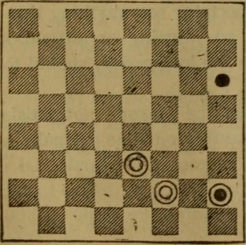 An illustration from The standard Hoyle; a complete guide and reliable authority upon all games of chance or skill now played in the United States, whether of native or foreign introduction, 1912, leaf 463