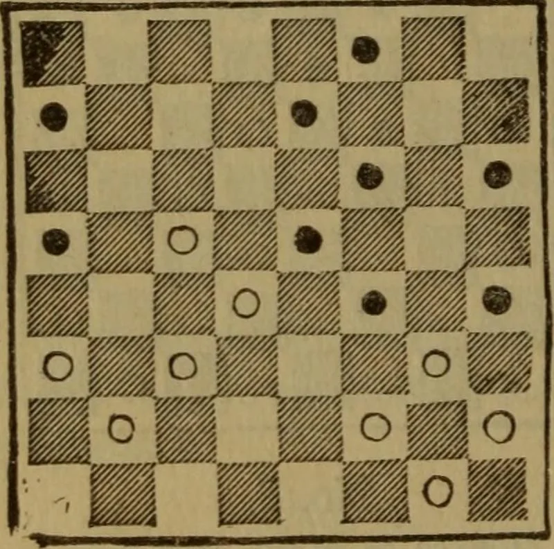 An illustration from The standard Hoyle; a complete guide and reliable authority upon all games of chance or skill now played in the United States, whether of native or foreign introduction, 1912, leaf 465
