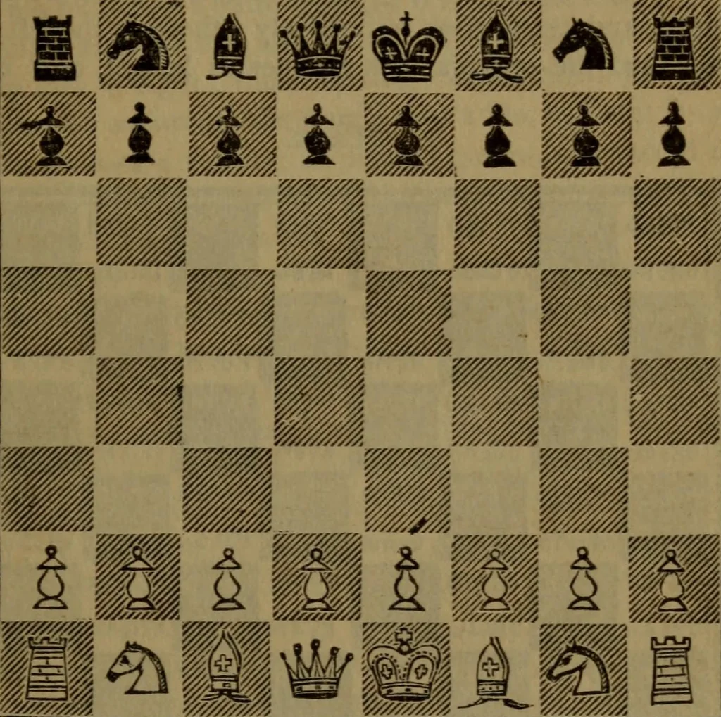 An illustration from The standard Hoyle; a complete guide and reliable authority upon all games of chance or skill now played in the United States, whether of native or foreign introduction, 1912, leaf 482