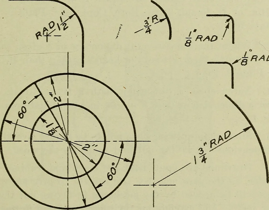 An illustration from Standards and conventions for mechanical drawing, 1921, leaf 24