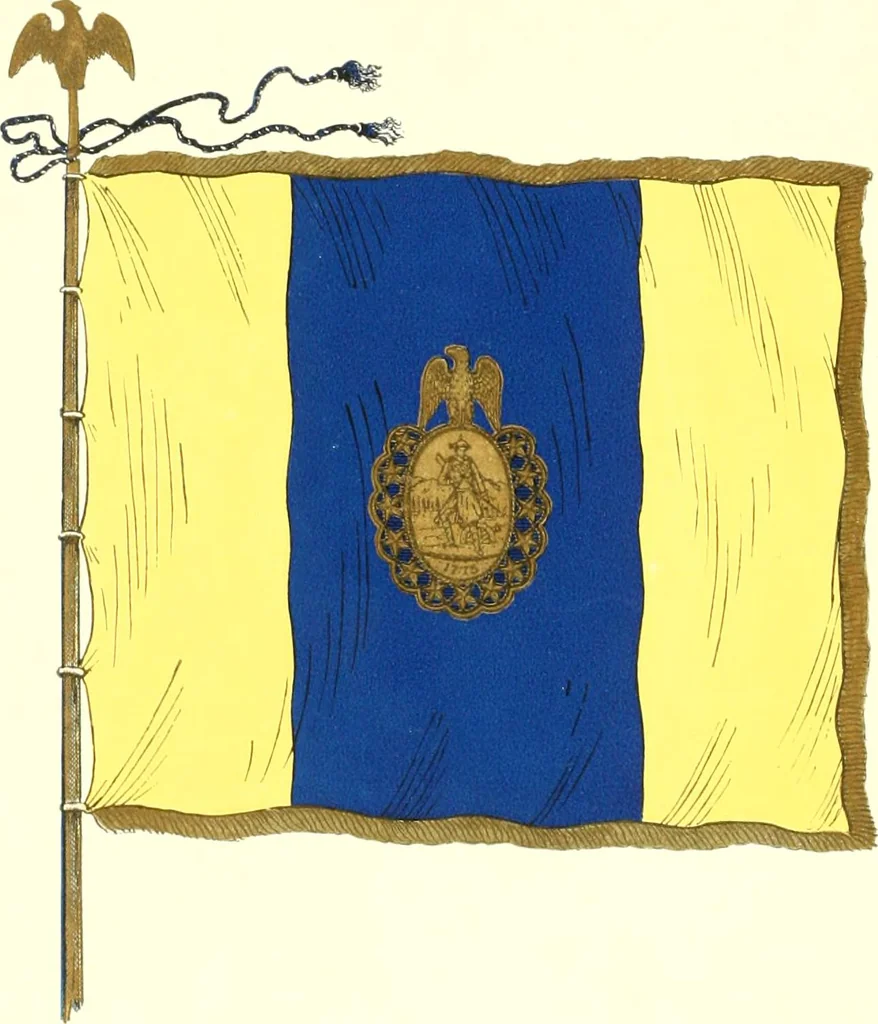 An illustration from The standards, flags and banners of the Pennsylvania Society of Sons of the Revolution, 1913, leaf 13