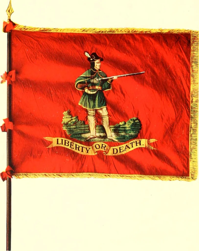 An illustration from The standards, flags and banners of the Pennsylvania Society of Sons of the Revolution, 1913, leaf 59