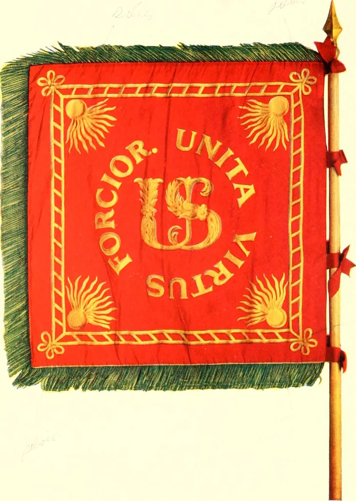 An illustration from The standards, flags and banners of the Pennsylvania Society of Sons of the Revolution, 1913, leaf 71