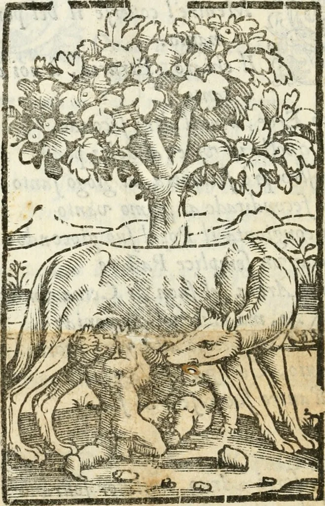 An illustration from Stanze cantate da vn fanciullo : in compagnia et a nome della Contrada della Lupa, festeggiante dinanzi à S.A.S. l'anno 1590 in Siena, 1590, leaf 11